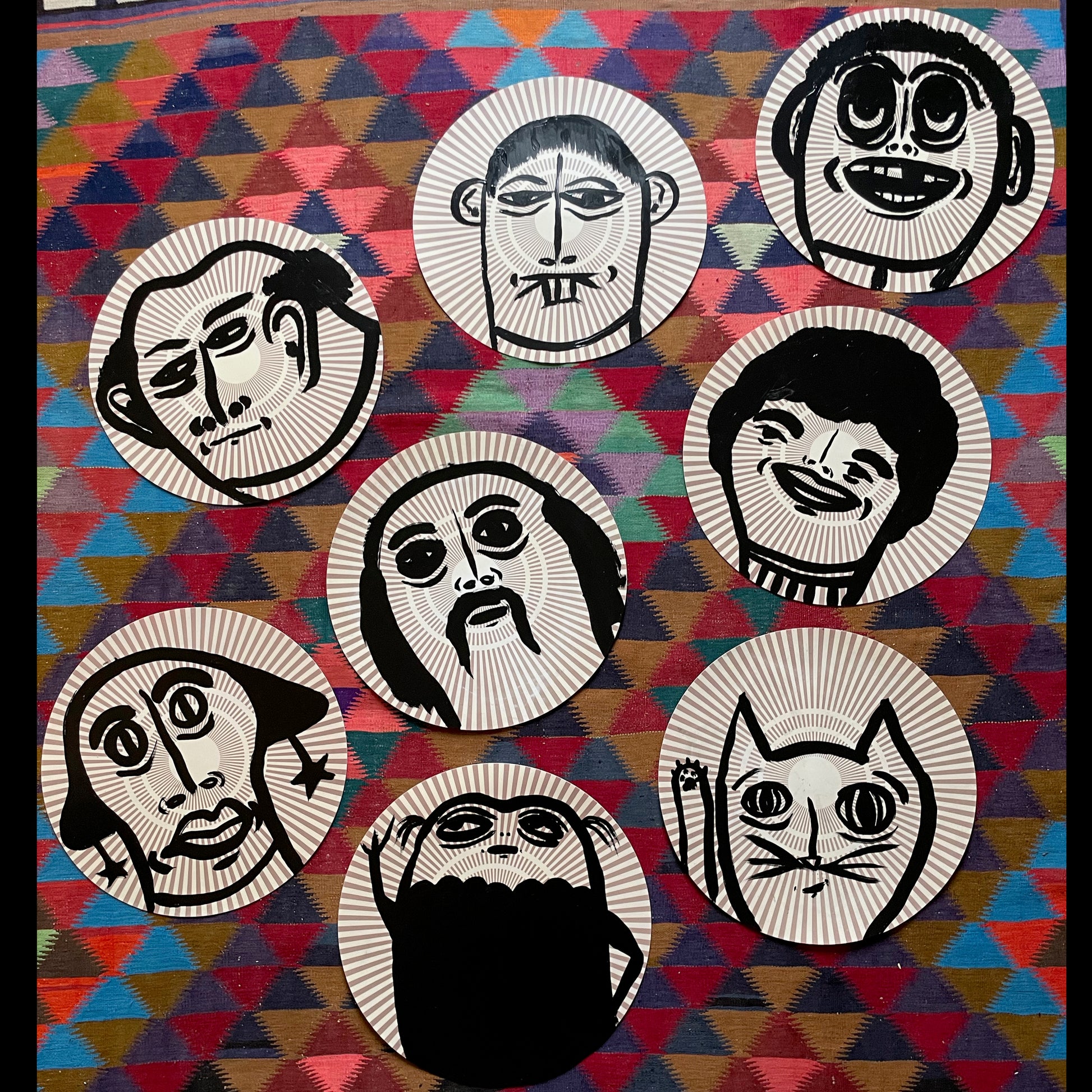 Placemat Faces - Brad Mossman