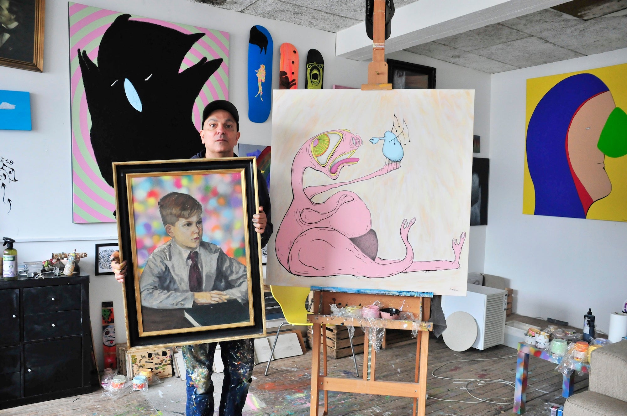 Brad Mossman modern surrealism artist | humor surrealism art and painting cute creatures 