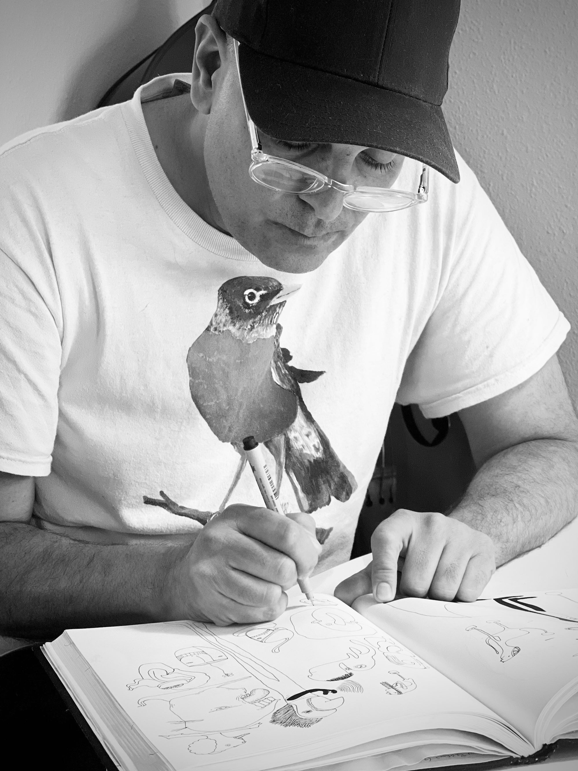 Brad Mossman modern surrealism artist | unique creative painting & Trippy Sketches | handmade paintings online